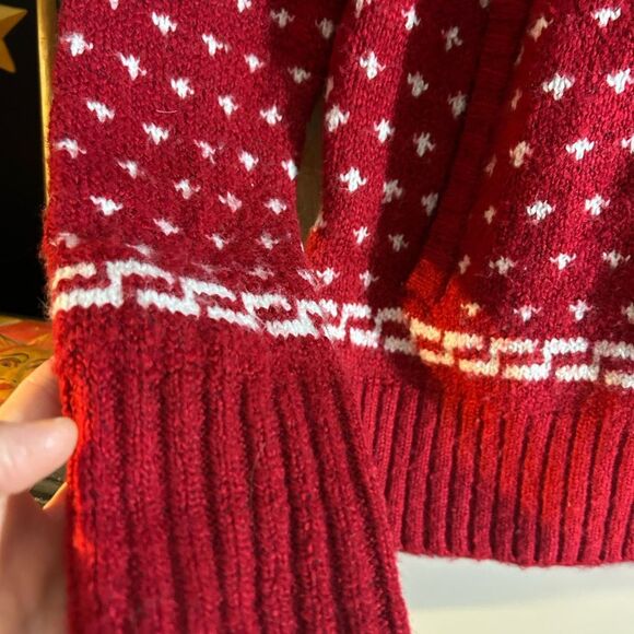 American Eagle Outfitters Red and White Christmas Turtleneck Sweater XS - Picture 3 of 14